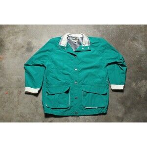 Vintage 90's Out Brook Green Chore Coat Jacket - Large